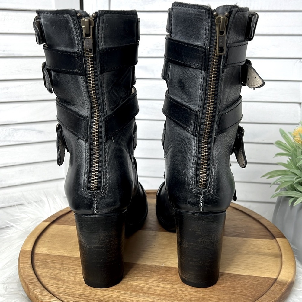 FREEBIRD l Bond Ankle Straps Open Toe Sandal Leather Boot Cowgirl Bohemian Sz. 9 - Picture 7 of 13